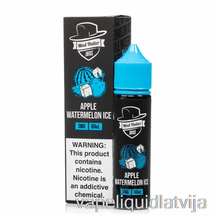 ābolu Arbūzu Ledus - Mad Hatter - 60ml 3mg Vape šķidrums